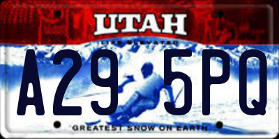 UT license plate A295PQ