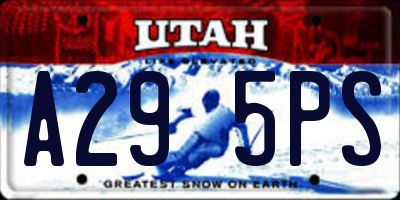 UT license plate A295PS