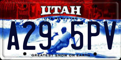 UT license plate A295PV