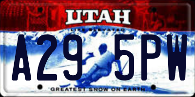 UT license plate A295PW