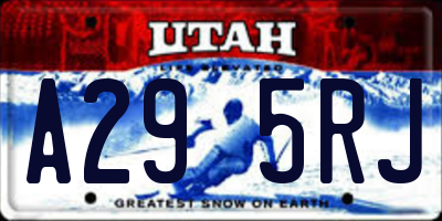 UT license plate A295RJ