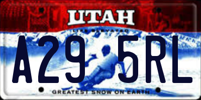 UT license plate A295RL