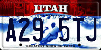 UT license plate A295TJ