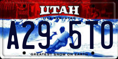 UT license plate A295TO