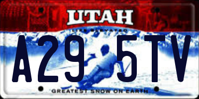 UT license plate A295TV