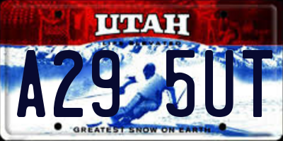 UT license plate A295UT