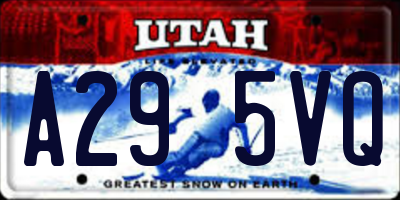 UT license plate A295VQ