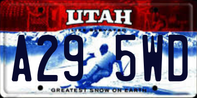 UT license plate A295WD
