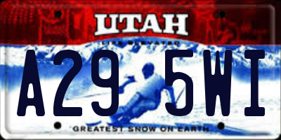 UT license plate A295WI