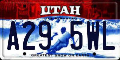 UT license plate A295WL