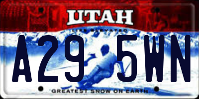 UT license plate A295WN