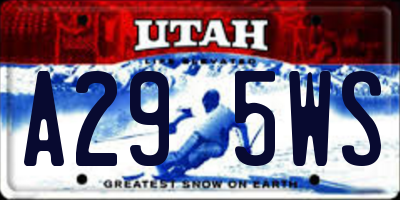 UT license plate A295WS