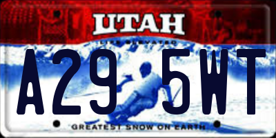 UT license plate A295WT
