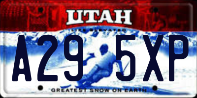 UT license plate A295XP