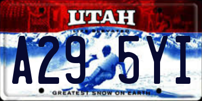 UT license plate A295YI