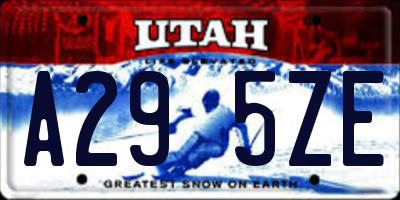 UT license plate A295ZE