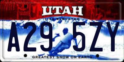 UT license plate A295ZY