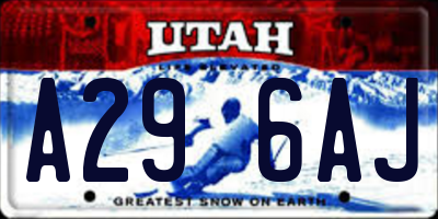 UT license plate A296AJ