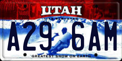 UT license plate A296AM