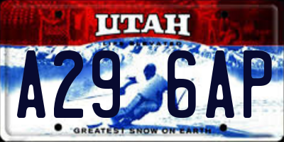 UT license plate A296AP
