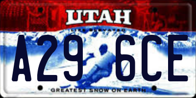 UT license plate A296CE