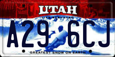 UT license plate A296CJ
