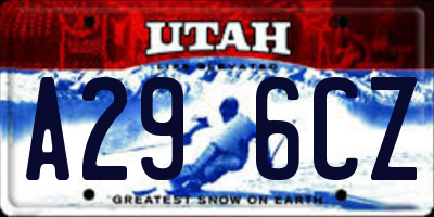 UT license plate A296CZ