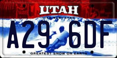 UT license plate A296DF