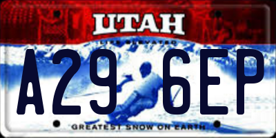 UT license plate A296EP