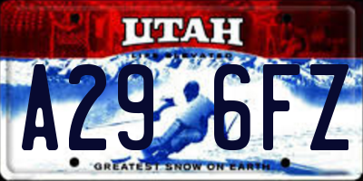 UT license plate A296FZ