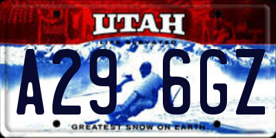 UT license plate A296GZ