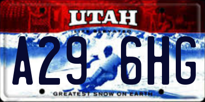 UT license plate A296HG