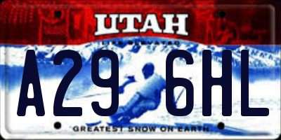UT license plate A296HL