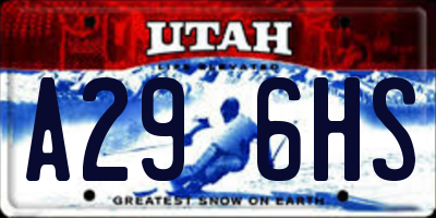 UT license plate A296HS