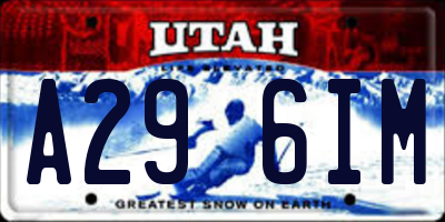 UT license plate A296IM