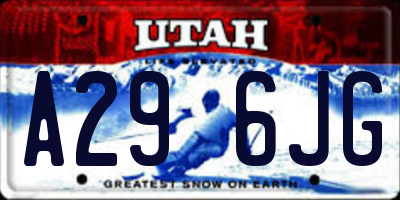 UT license plate A296JG