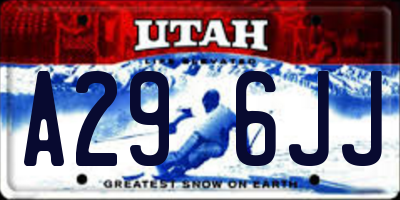 UT license plate A296JJ