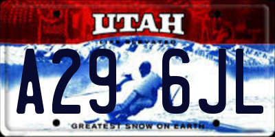 UT license plate A296JL