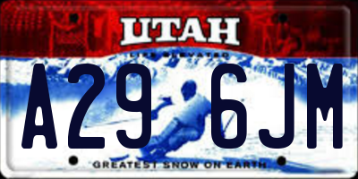 UT license plate A296JM