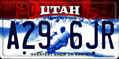 UT license plate A296JR