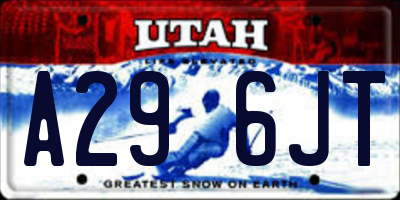 UT license plate A296JT