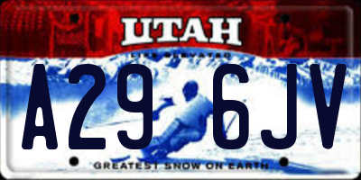UT license plate A296JV