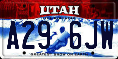 UT license plate A296JW