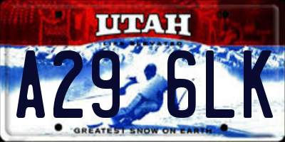 UT license plate A296LK
