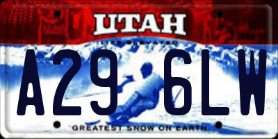 UT license plate A296LW