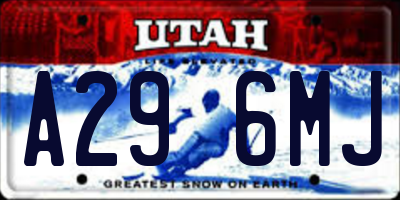 UT license plate A296MJ