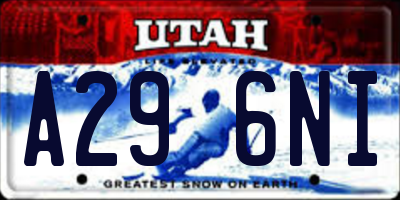 UT license plate A296NI