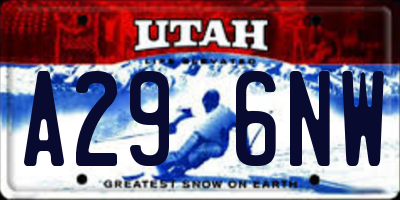 UT license plate A296NW