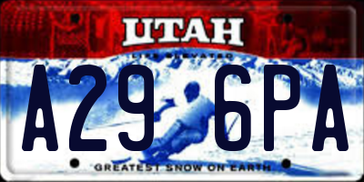 UT license plate A296PA