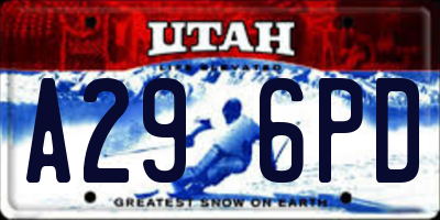 UT license plate A296PD
